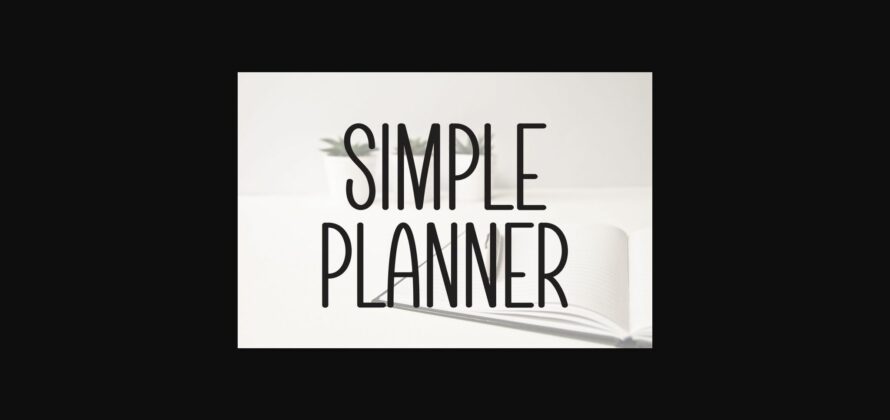 Simple Planner Font Poster 3