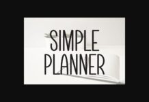 Simple Planner Font Poster 1