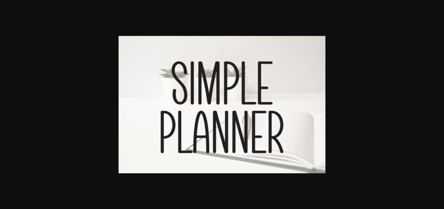 Simple Planner Font Poster 1