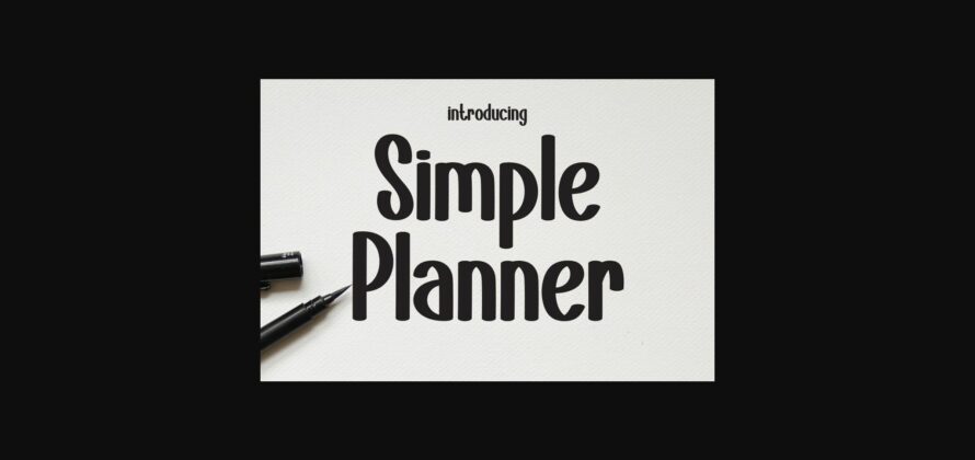 Simple Planner Font Poster 3