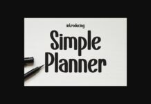 Simple Planner Font Poster 1