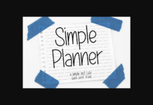 Simple Planner Font Poster 1