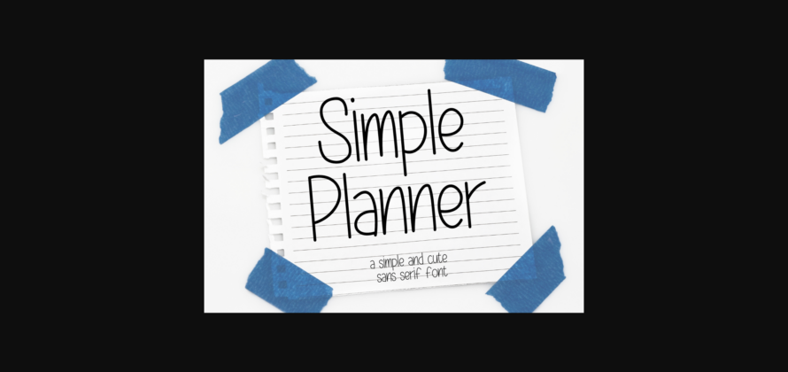 Simple Planner Font Poster 1