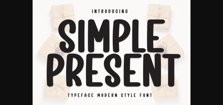 Simple Present Font Poster 3