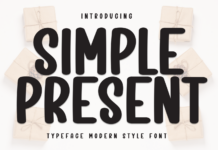 Simple Present Font Poster 1