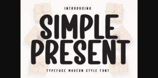 Simple Present Font Poster 1