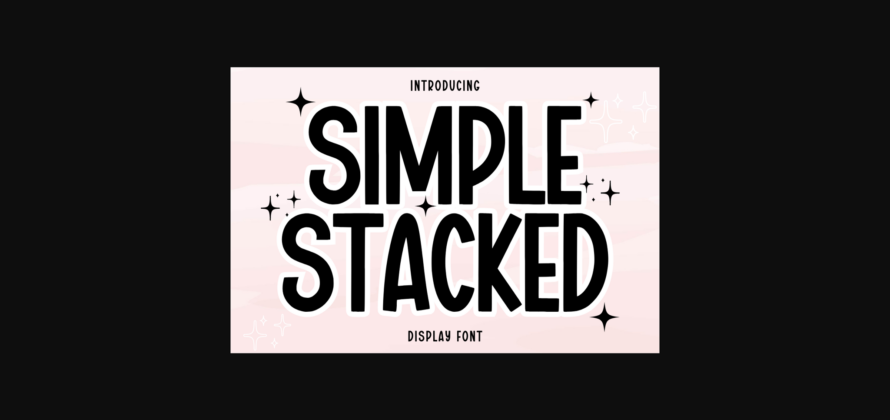 Simple Stacked Font Poster 3