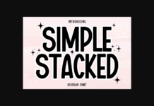 Simple Stacked Font Poster 1