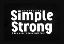 Simple Strong Font Poster 1