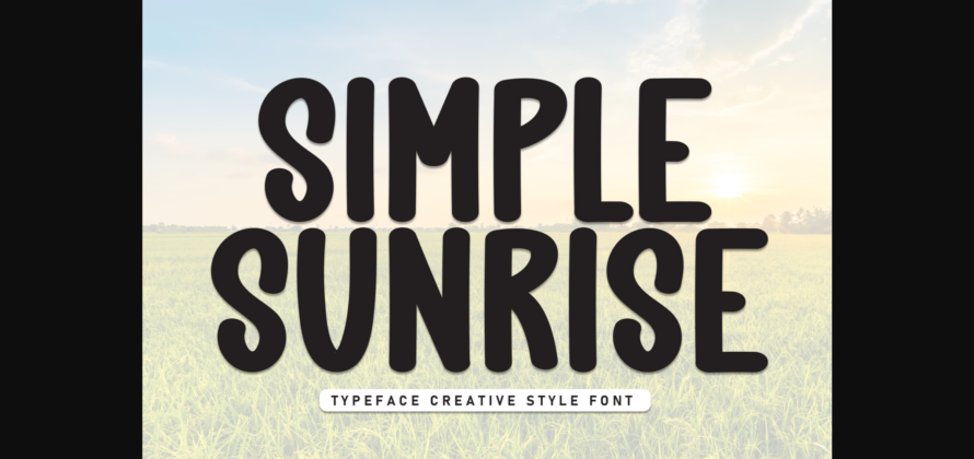 Simple Sunrise Font Poster 3