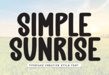 Simple Sunrise Font Poster 1