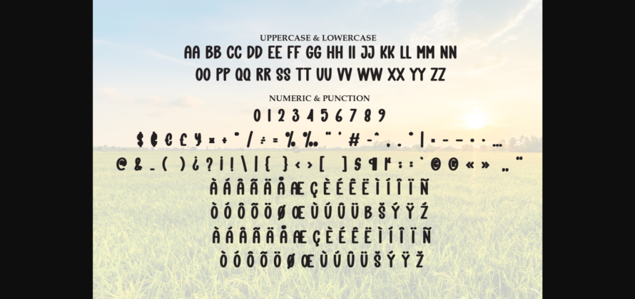 Simple Sunrise Font Poster 9