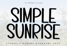 Simple Sunrise Font Poster 1