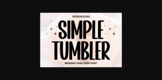 Simple Tumbler Font Poster 1