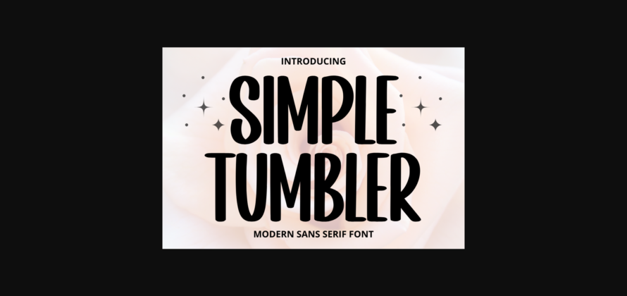 Simple Tumbler Font Poster 1