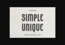 Simple Unique Font Poster 1