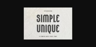 Simple Unique Font Poster 1