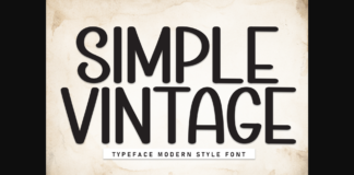 Simple Vintage Font Poster 1