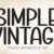 Simple Vintage Font