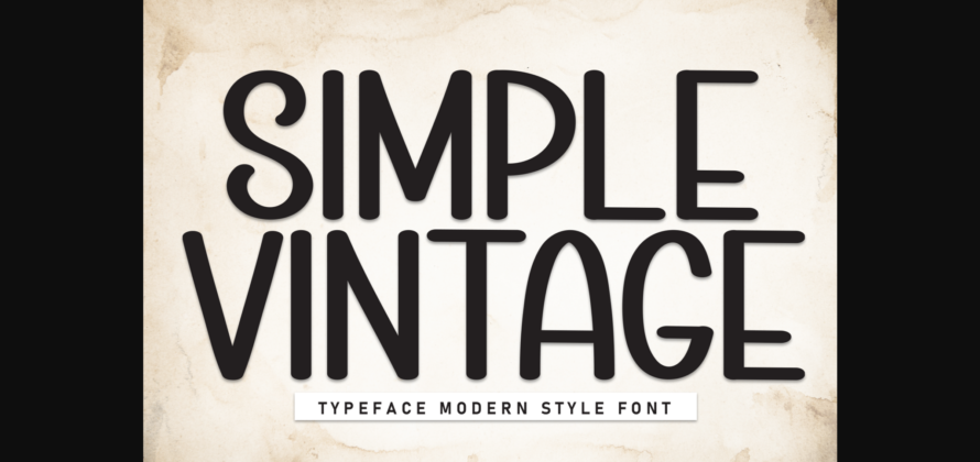 Simple Vintage Font Poster 1