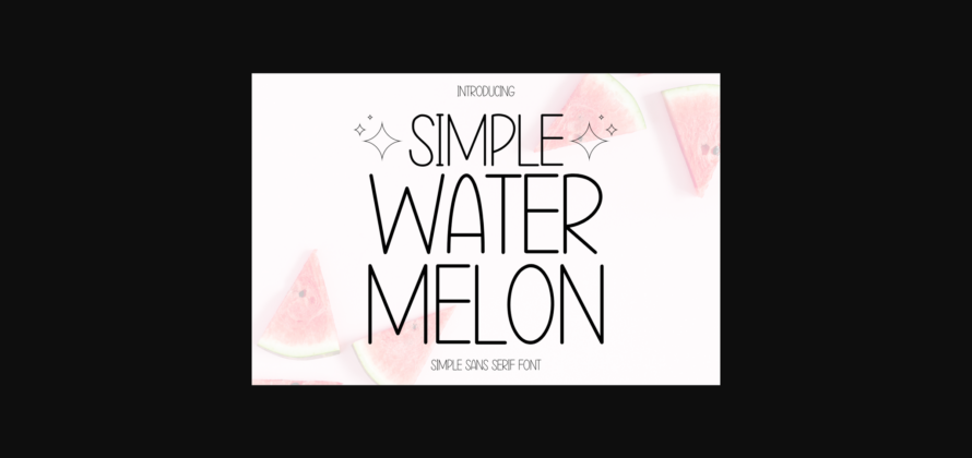 Simple Water Melon Font Poster 1
