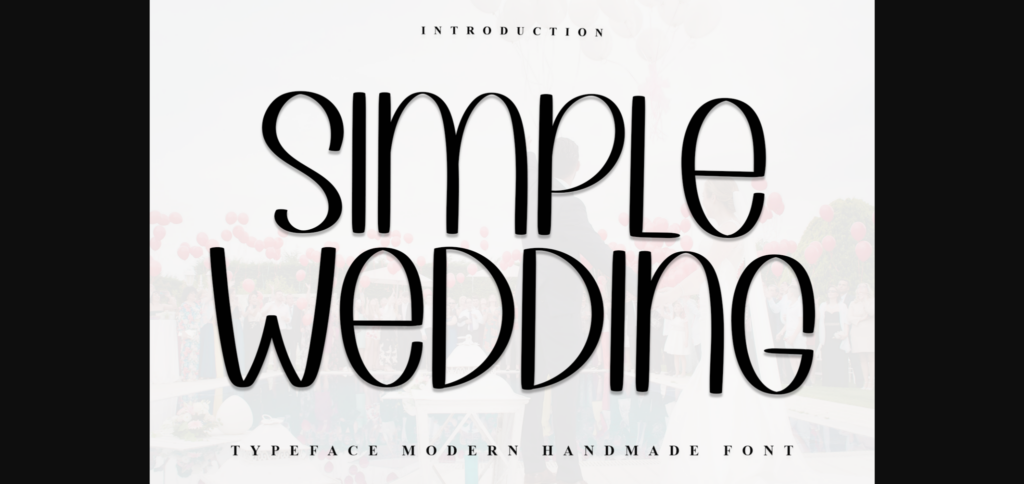 Simple Wedding Font Poster 3