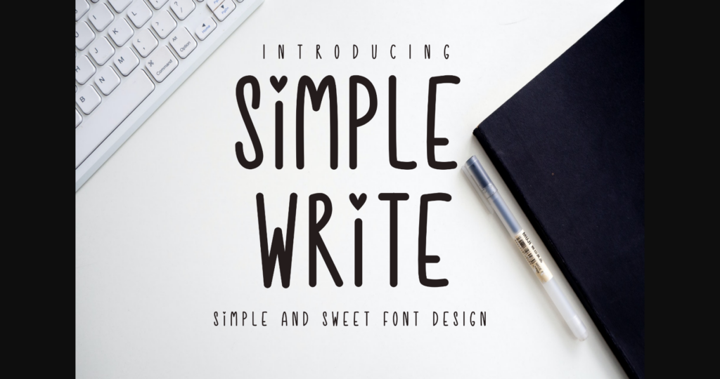 Simple Write Font Poster 3