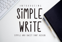 Simple Write Font Poster 1