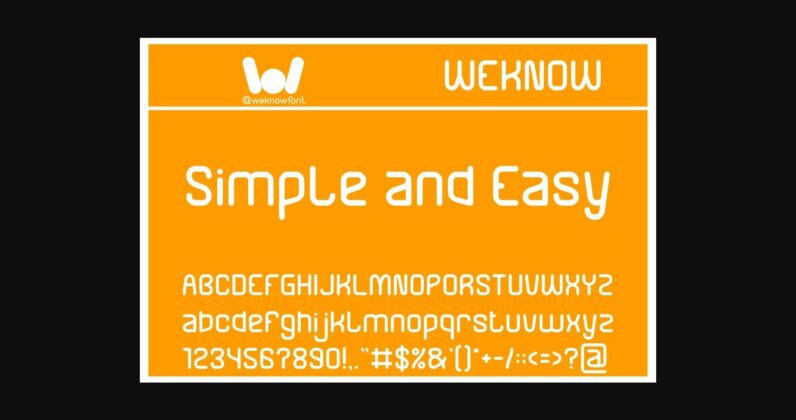 Simple and Easy Font Poster 3