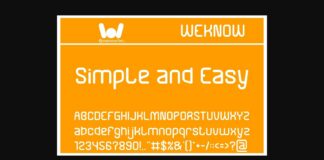 Simple and Easy Font Poster 1