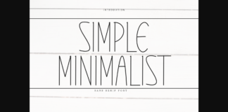 Simple Minimalist Font Poster 1