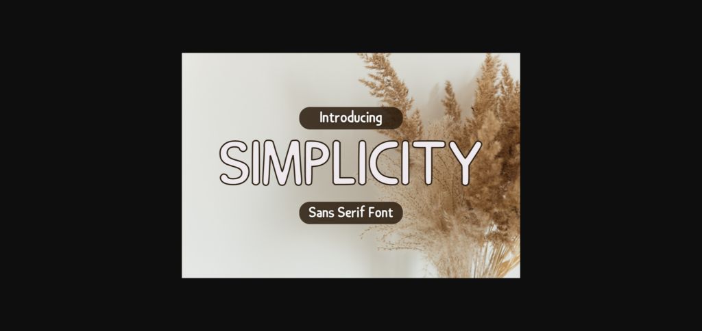 Simplicity Font Poster 3