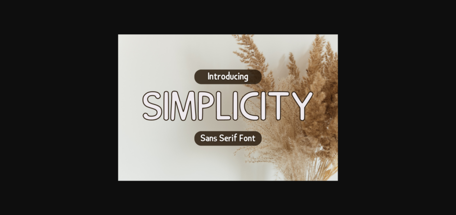 Simplicity Font Poster 3