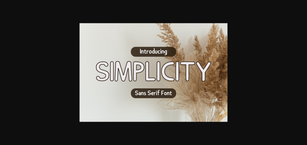 Simplicity Font Poster 1