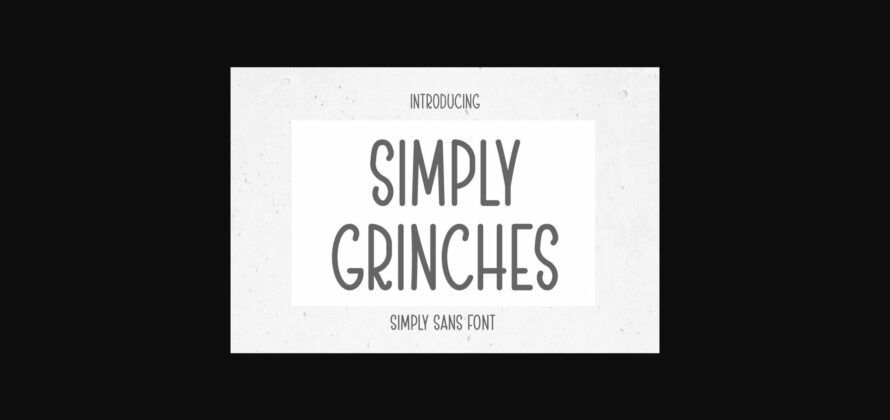 Simply Grinches Font Poster 3