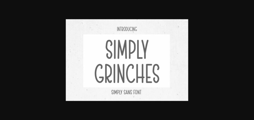 Simply Grinches Font Poster 1