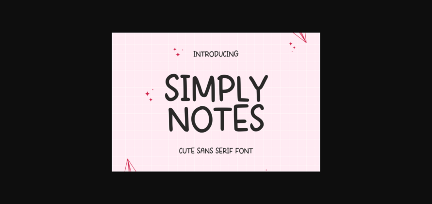 Simply Notes Font Poster 3