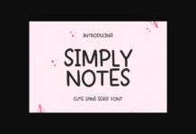 Simply Notes Font Poster 1