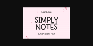 Simply Notes Font Poster 1