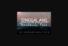 Singgalang Font Poster 1