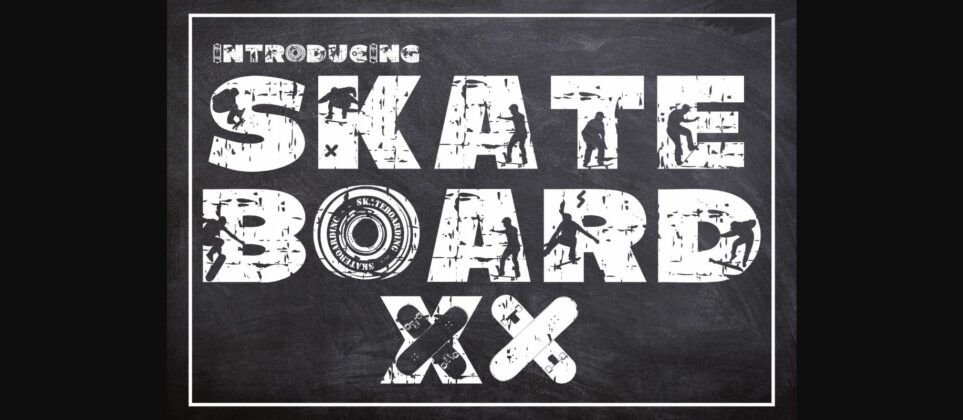 Skateboard XX Font Poster 3