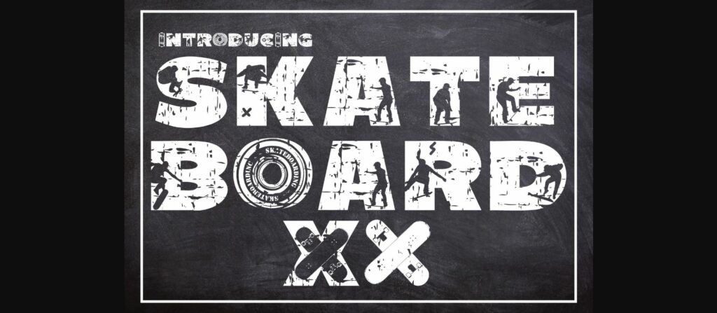 Skateboard XX Font Poster 1