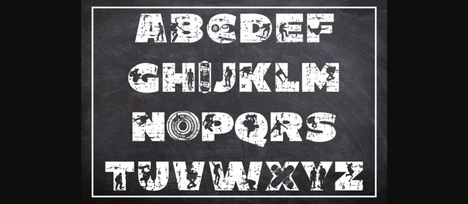 Skateboard XX Font Poster 4