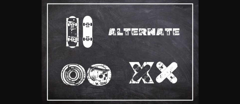 Skateboard XX Font Poster 6