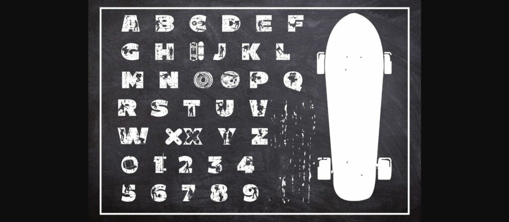 Skateboard XX Font Poster 7