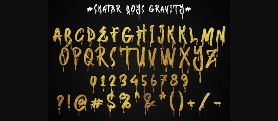 Skater Boys Gravity Font Poster 11