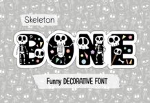 Skeleton Bone Font Poster 1