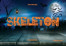 Skeleton Font Poster 1