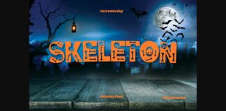 Skeleton Font Poster 1