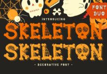 Skeleton Font Poster 1